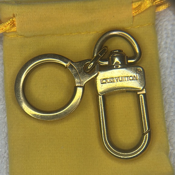 Louis Vuitton Anneau Cles Key Ring Holder Charm Gold Tone - Picture 3 of 5